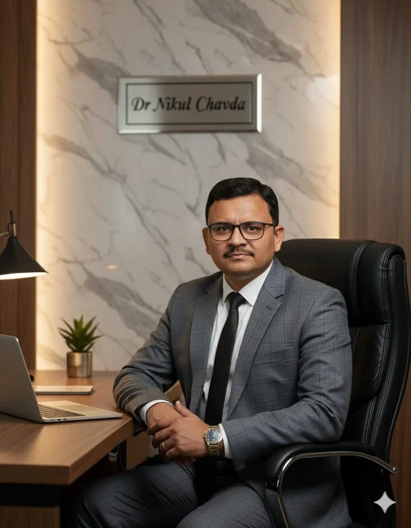 Portrait of Dr. Nikul Chavda, QC-Head & Research Scientist at Rhizoma Advance Biotech, leading Elevnova Biotech's research and innovation